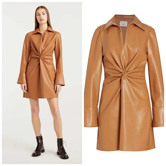 cinq a sept faux leather dress Vegan Leather Mckenna Dress – Cinq à Sept main image 0